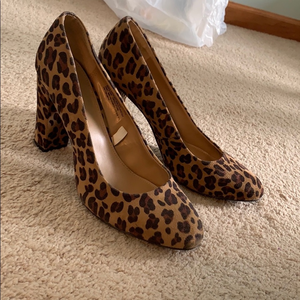 Leopard print high heels